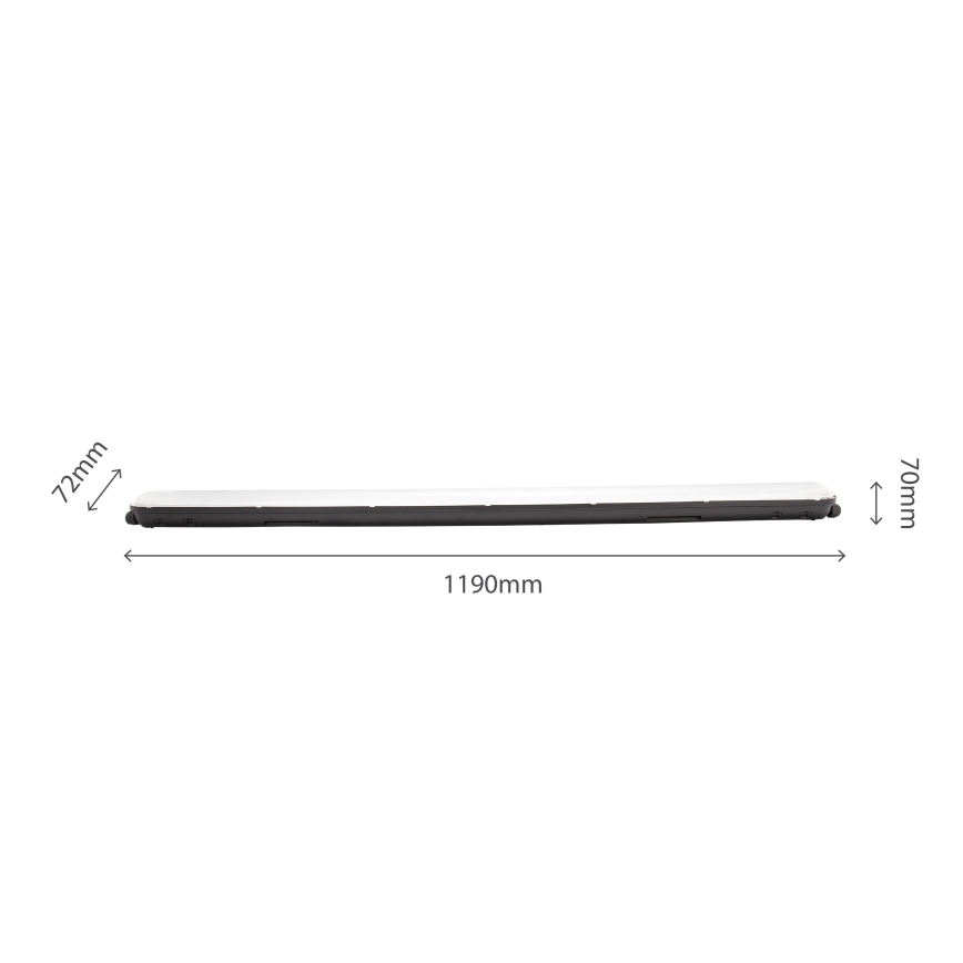 LED Lielas slodzes dienasgaismas lampa LIMEA GIGANT LED/38W/230V IP65 1190mm melna