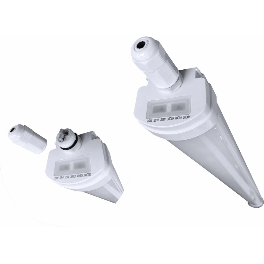 LED Aptumšojama lielas slodzes dienasgaismas lampa VOLITER LED/20/28/36W/230V 3000/4000/6000K 120 cm IP65 balta
