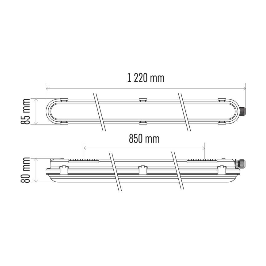 LED Lielas slodzes gaismeklis LED/36W/230V IP66 4000K