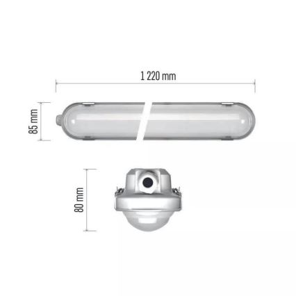 LED Lielas slodzes lampa ar avārijas moduli EMERGENCY LED/40W/230V 4000K 122 cm IP66