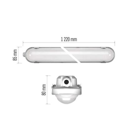 LED Aptumšojama lielas slodzes lampa ar avārijas moduli MISTY LED/32/40/48/54W/230V 4000/6500K IP66