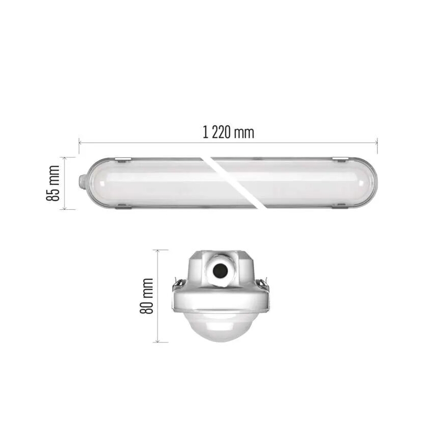 LED Aptumšojama lielas slodzes lampa ar avārijas moduli MISTY LED/32/40/48/54W/230V 4000/6500K IP66