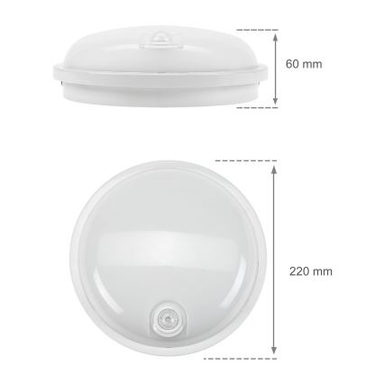 LED Lielas slodzes lampa ar PIR sensoru LED/20W/230V IP54