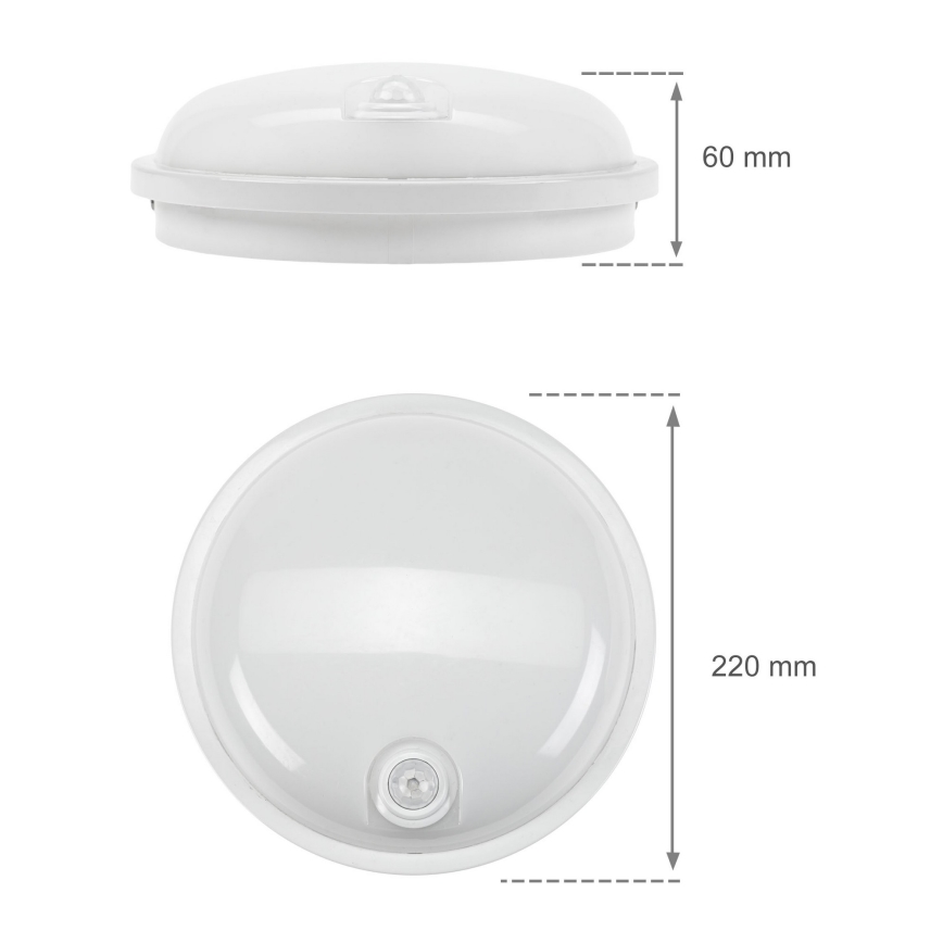 LED Lielas slodzes lampa ar PIR sensoru LED/20W/230V IP54