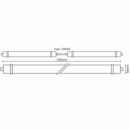 LED Lielas slodzes lampa ar sensoru LED/40W/180-265V IP65 4000K