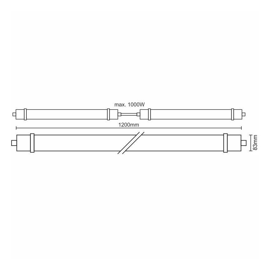 LED Lielas slodzes lampa ar sensoru LED/40W/180-265V IP65 4000K