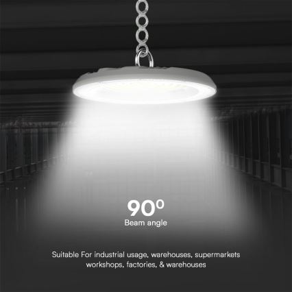 LED Lielas slodzes lampa High Bay LED/100W/230V 3000/4000/6500K IP65 ø 23,5 cm