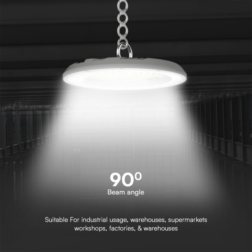 LED Lielas slodzes lampa High Bay LED/100W/230V 3000/4000/6500K IP65 ø 23,5 cm