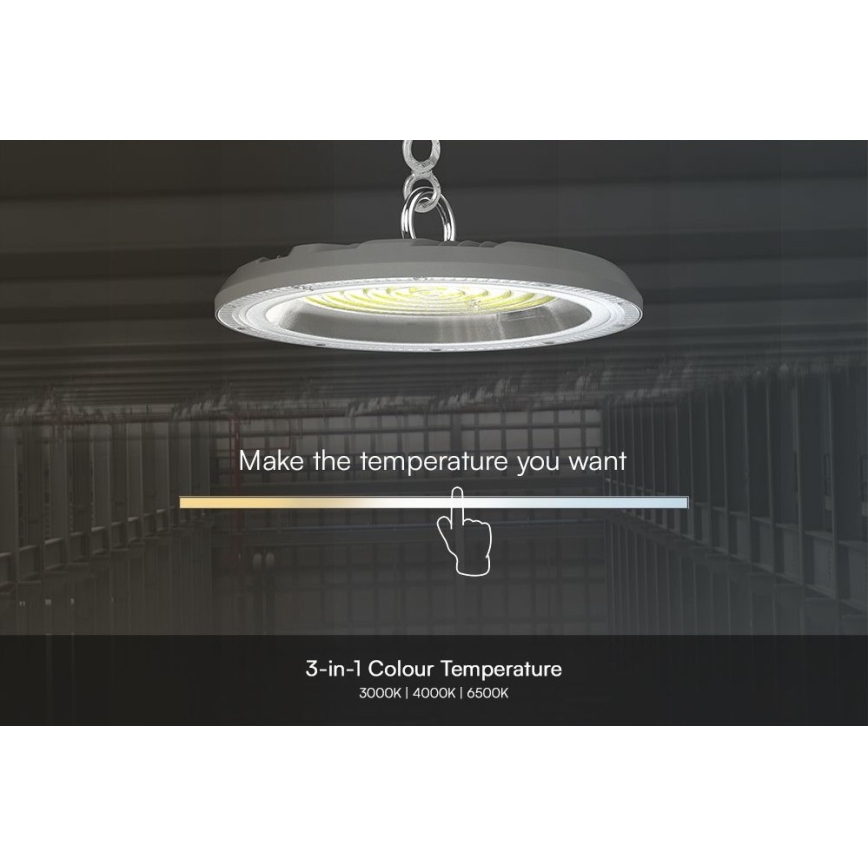LED Lielas slodzes lampa High Bay LED/100W/230V 3000/4000/6500K IP65 ø 23,5 cm