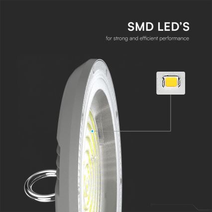LED Lielas slodzes lampa High Bay LED/100W/230V 3000/4000/6500K IP65 ø 23,5 cm