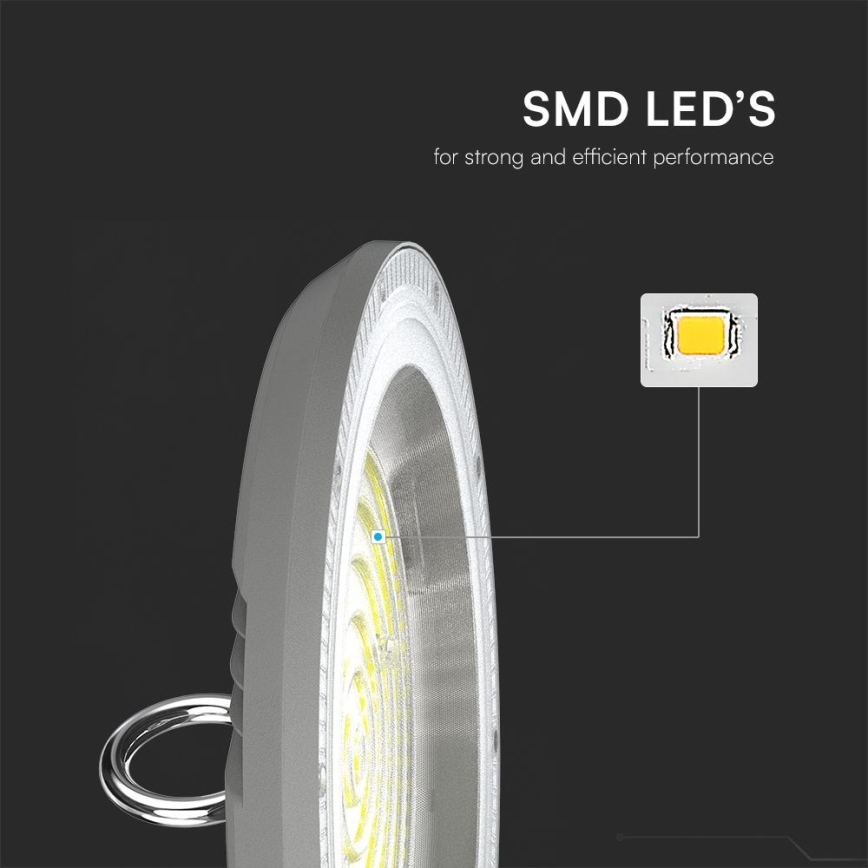 LED Lielas slodzes lampa High Bay LED/100W/230V 3000/4000/6500K IP65 ø 23,5 cm