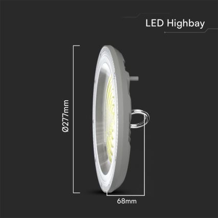 LED Lielas slodzes lampa High Bay LED/150W/230V 3000/4000/6500K IP65 ø 27,7 cm