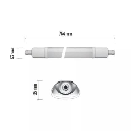 LED Lielas slodzes lampa LED/18W/230V IP65 4000K