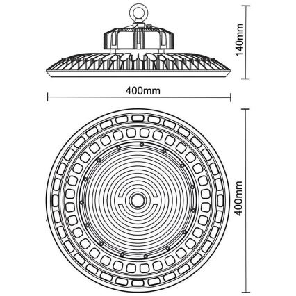LED Lielas slodzes lampa UFO HIGHBAY LED/200W/230V 5000K IP65