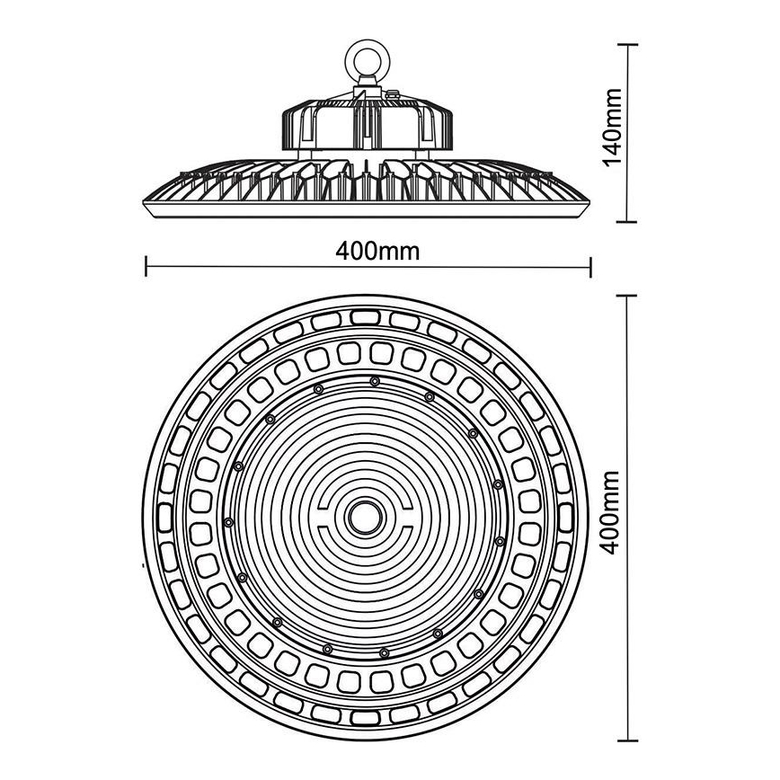 LED Lielas slodzes lampa UFO HIGHBAY LED/200W/230V 5000K IP65
