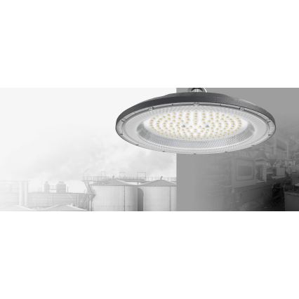 LED Lielas slodzes tehniskā lampa HIGHBAY LED/100W/230V 4500K IP65 pelēka