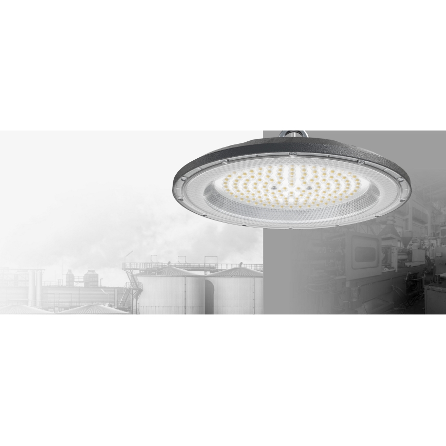 LED Lielas slodzes tehniskā lampa HIGHBAY LED/100W/230V 4500K IP65 pelēka