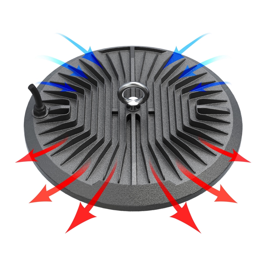 LED Lielas slodzes tehniskā lampa HIGHBAY LED/100W/230V 4500K IP65 pelēka