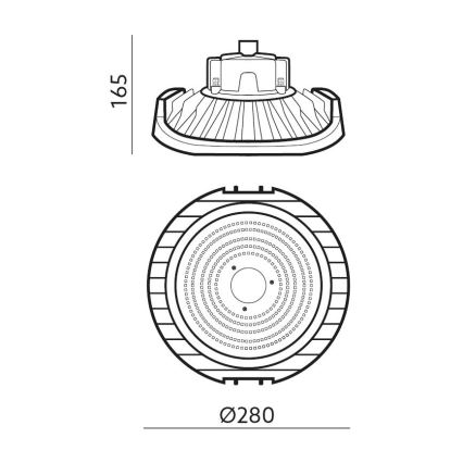 LED Aptumšojama technical heavy-duty lampa NINA HIGHBAY LED/110W/230V 4000K IP65