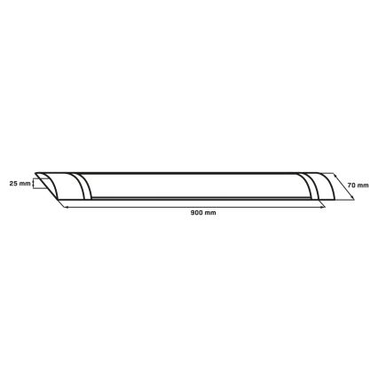 LED lineārais gaismeklis LED/30W/230V 4000K 90 cm melns