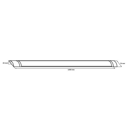 LED lineārais gaismeklis LED/36W/230V 4000K 120 cm melns