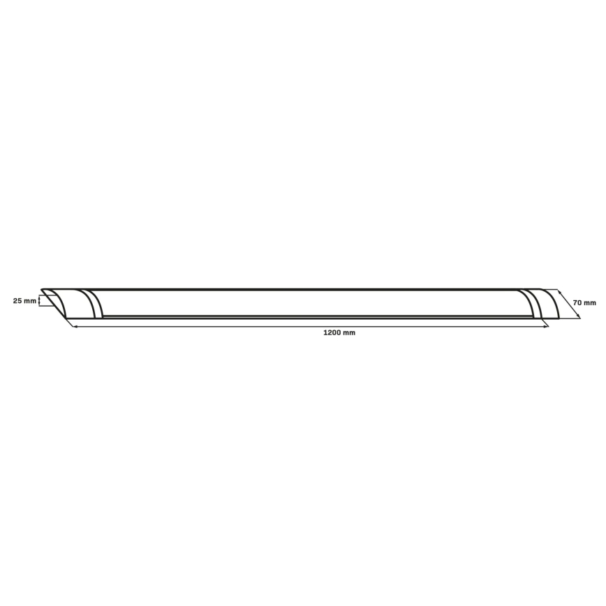 LED lineārais gaismeklis LED/36W/230V 4000K 120 cm melns