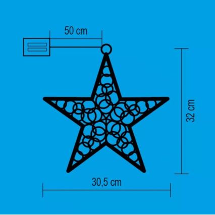 LED Loga dekorācija 20xLED/2xAA