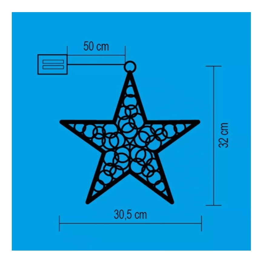 LED Loga dekorācija 20xLED/2xAA