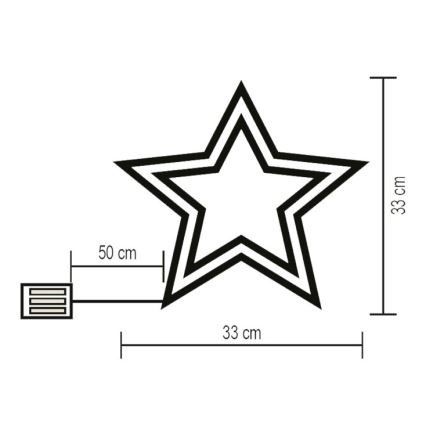 LED Loga rotājums LED/3xAA daudzkrāsains