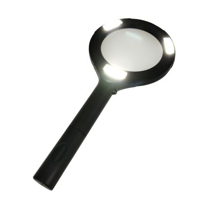 LED lupa 3× palielinājums ar LED apgaismojumu/3W/2xAA IP22