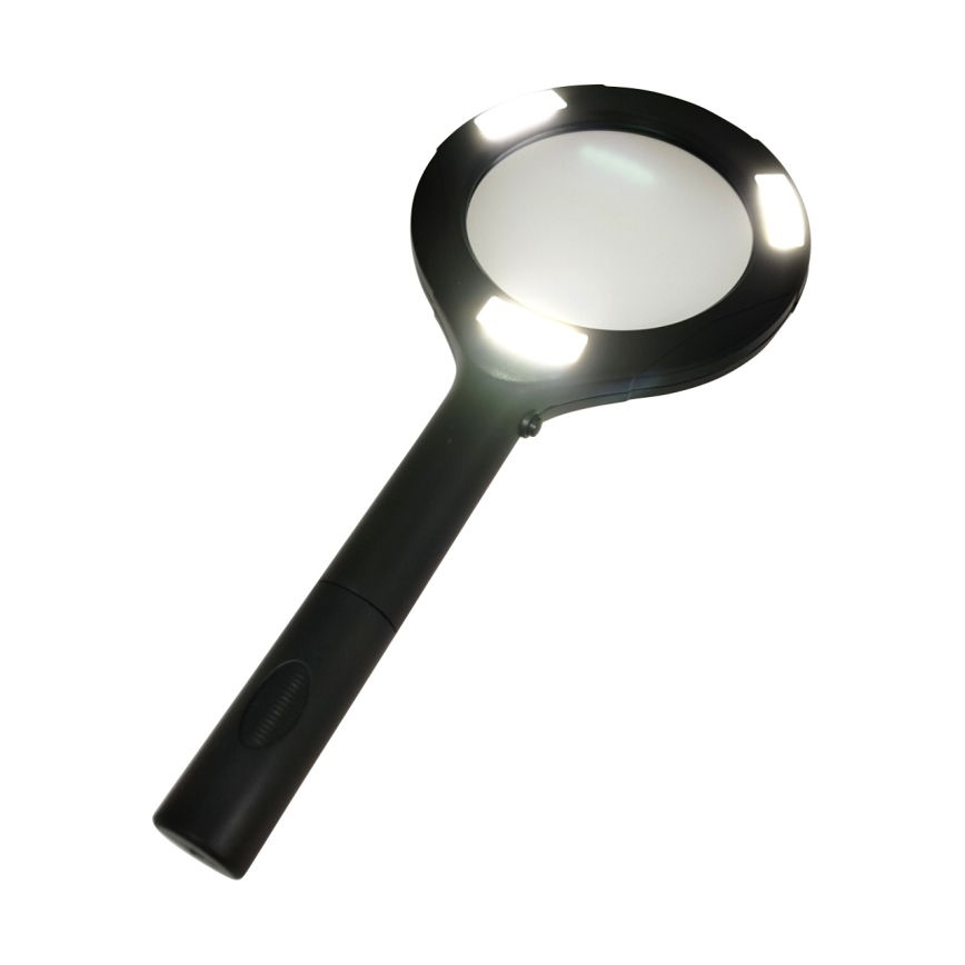 LED lupa 3× palielinājums ar LED apgaismojumu/3W/2xAA IP22