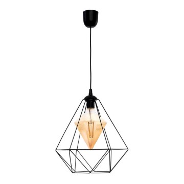 LED Lustra ar auklu ALAMBRE 1xE27/4W/230V melna