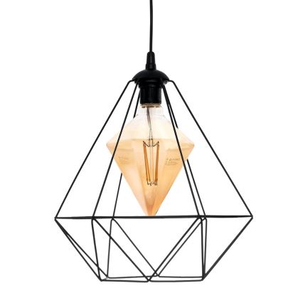 LED Lustra ar auklu ALAMBRE 1xE27/4W/230V melna