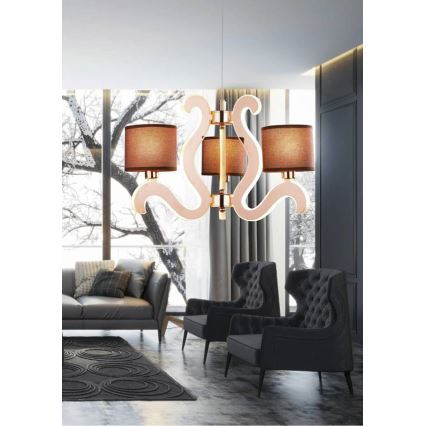 LED Lustra ar auklu AMBROSIA 3xE14/40W/230V + LED/18,4W vara