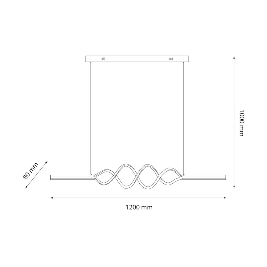 LED Lustra ar auklu ANCONA LED/36W/230V zelta