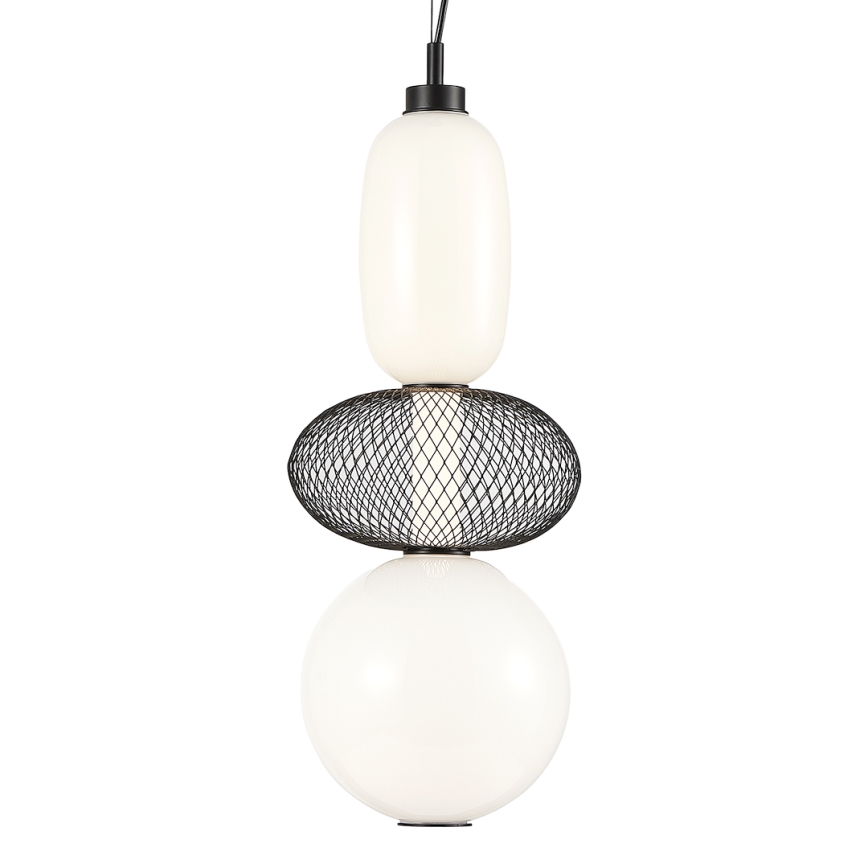 LED Lustra ar auklu ARAME LED/23W/230V d. 22 cm melna