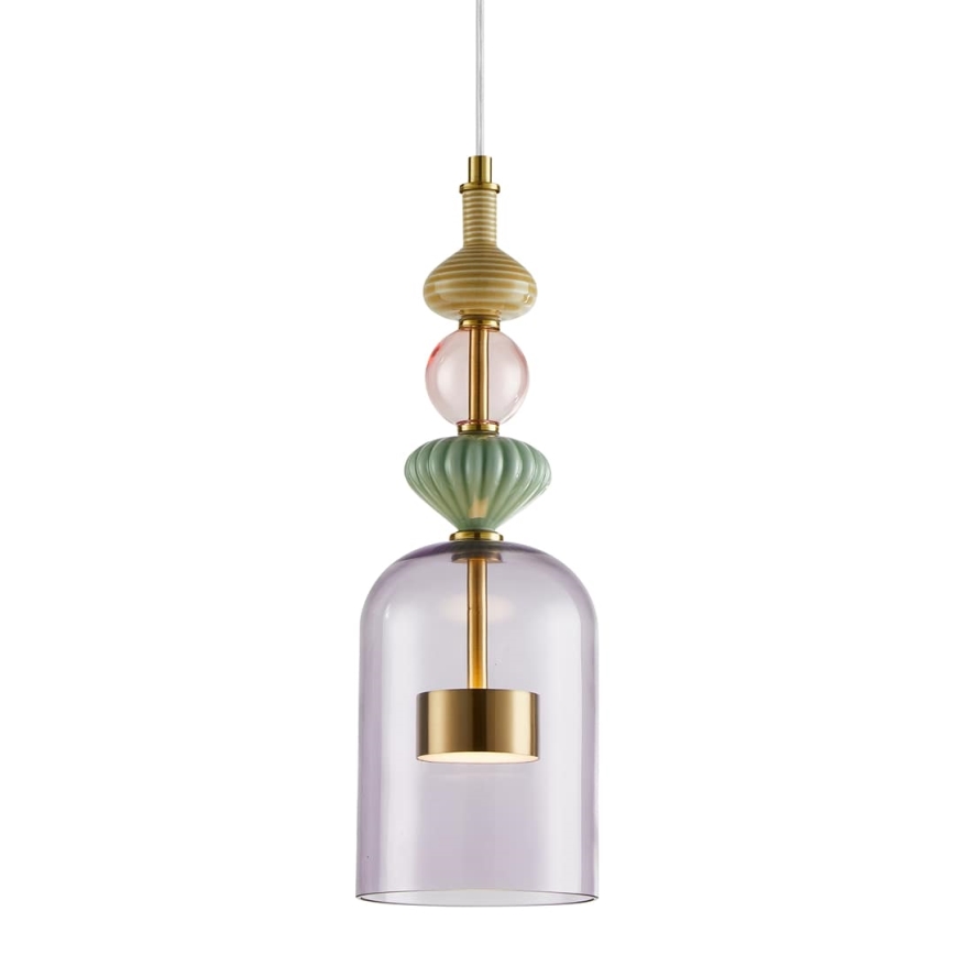 LED Lustra ar auklu ARTE LED/12W/230V d. 13 cm misiņš