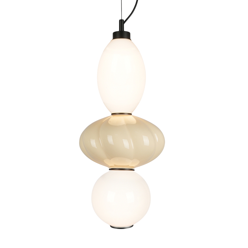 LED Lustra ar auklu ASCOLI LED/18W/230V d. 20 cm bēša
