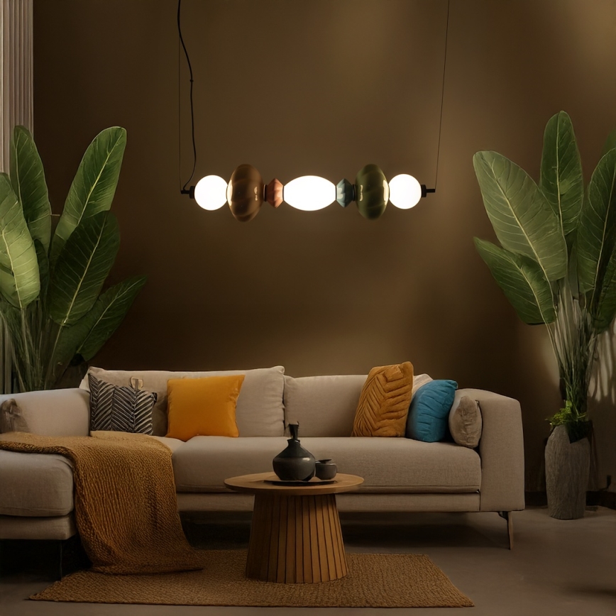 LED Lustra ar auklu ASCOLI LED/24W/230V krāsaina