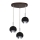 LED Lustra ar auklu BALL WOOD 3xGU10/5W/230V dižskābardis