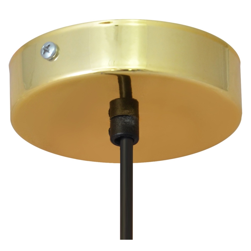 LED Lustra ar auklu BARS 1xGU10/4,8W/230V melna/zeltaina