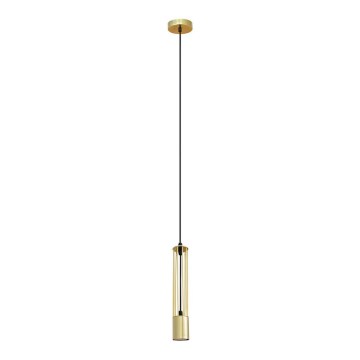 LED Lustra ar auklu BARS 1xGU10/4,8W/230V zelta