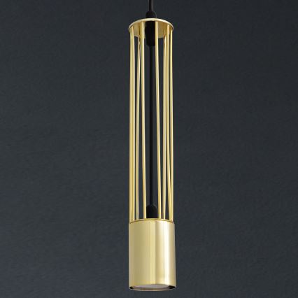 LED Lustra ar auklu BARS 1xGU10/4,8W/230V zelta