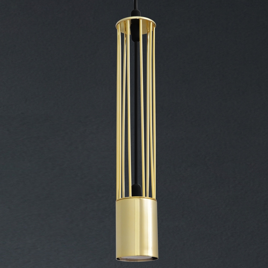 LED Lustra ar auklu BARS 1xGU10/4,8W/230V zelta