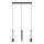 LED Lustra ar auklu BARS 3xGU10/4,8W/230V melna/zelta