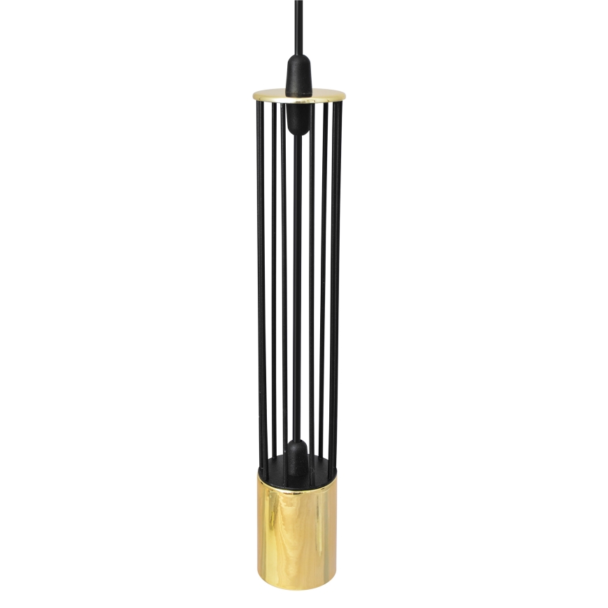 LED Lustra ar auklu BARS 3xGU10/4,8W/230V melna/zeltaina
