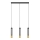 LED Lustra ar auklu BARS 3xGU10/4,8W/230V melna/zeltaina