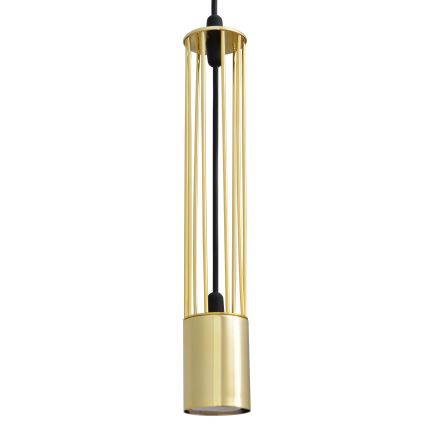 LED Lustra ar auklu BARS 3xGU10/4,8W/230V zeltaina/melna