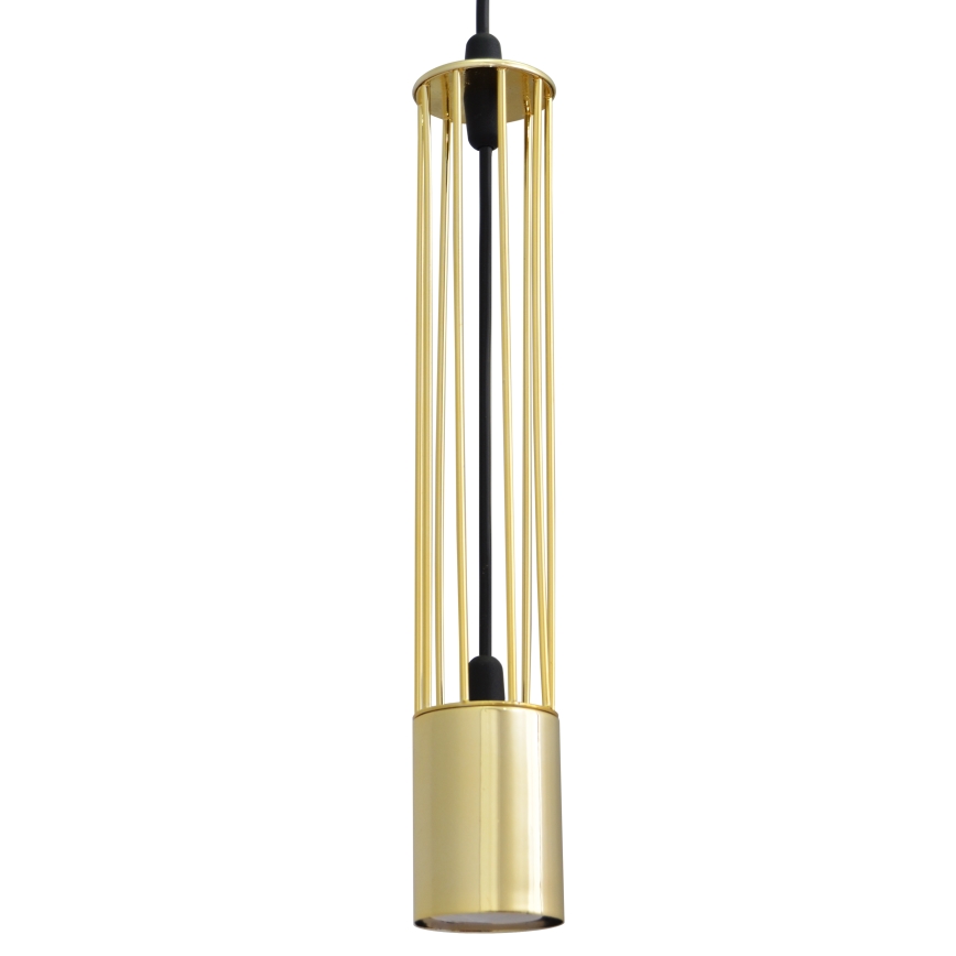 LED Lustra ar auklu BARS 3xGU10/4,8W/230V zeltaina/melna