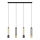 LED Lustra ar auklu BARS 4xGU10/4,8W/230V melna/zeltaina